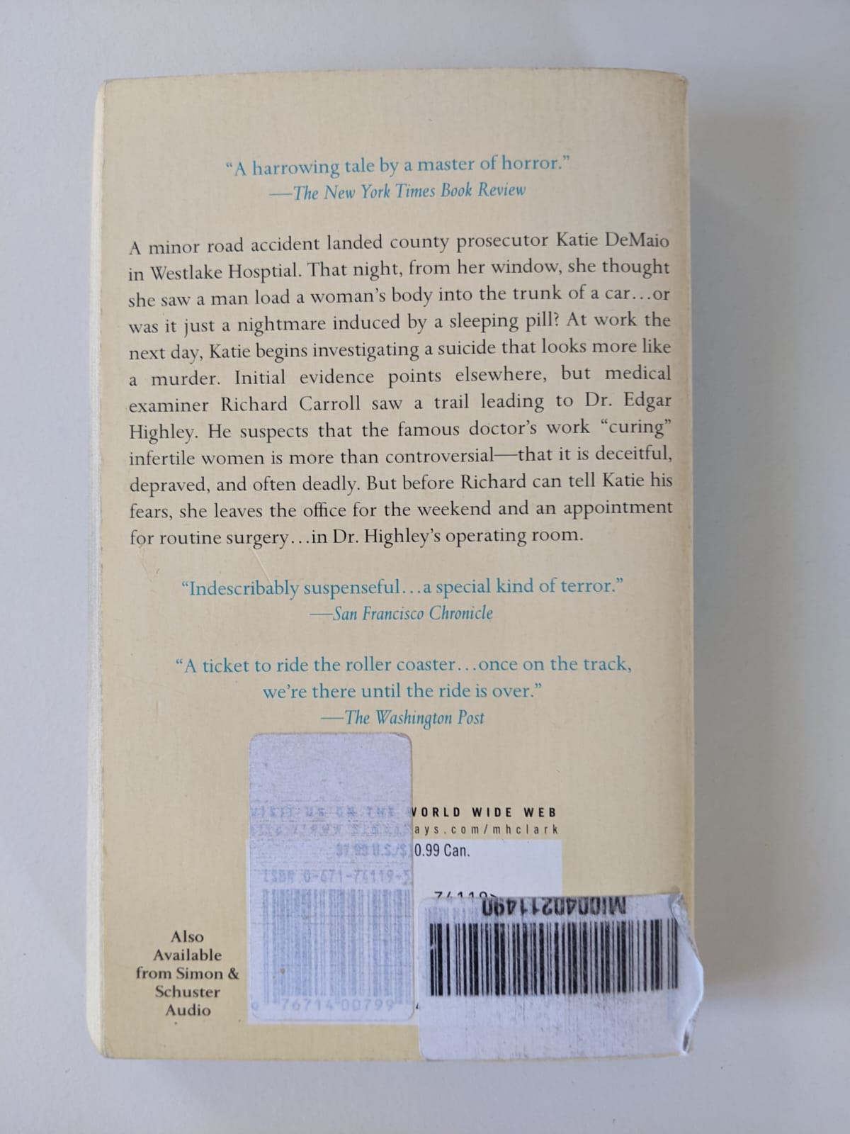 Englisch - Mary Higgins Clark - The Cradle will fall