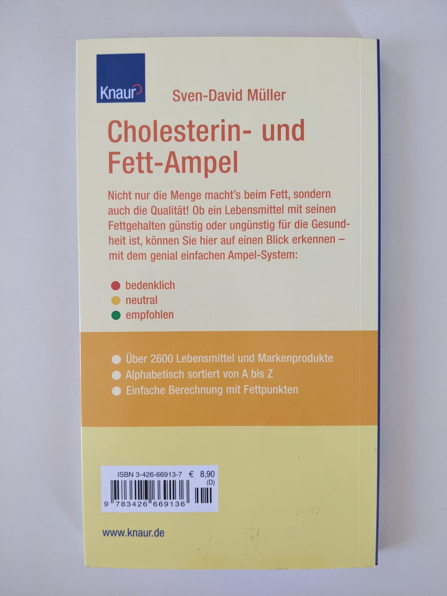 Cholesterin- und Fett-Ampel
