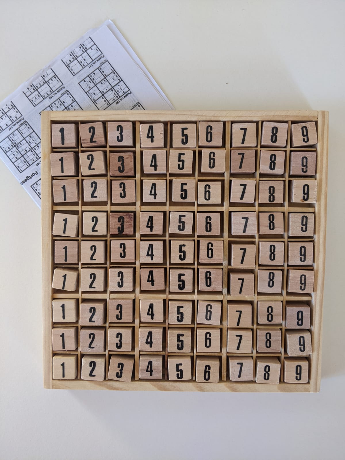 Sudoku aus Holz